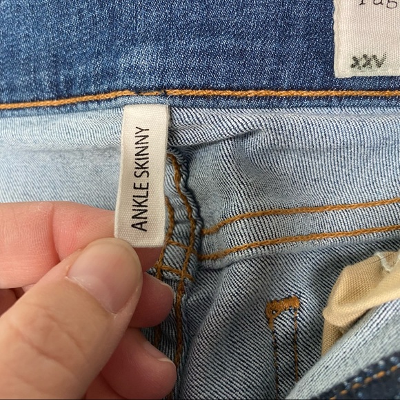 Rag & Bone Ankle Skinny Jeans Raw Ankle Hem Medium Wash Cln Lly Dale Size 25 - Picture 7 of 12